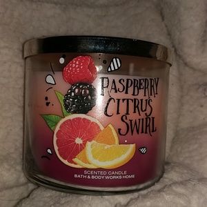 Raspberry citrus swirl candle